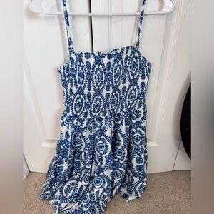SHEIN Blue and White Kids Dress
